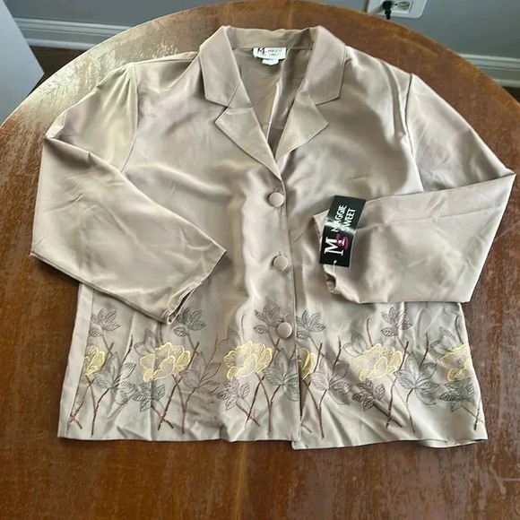 NWT Maggie Sweet 3 Piece Skirt Set Tan Size 1X Petite - Picture 7 of 14